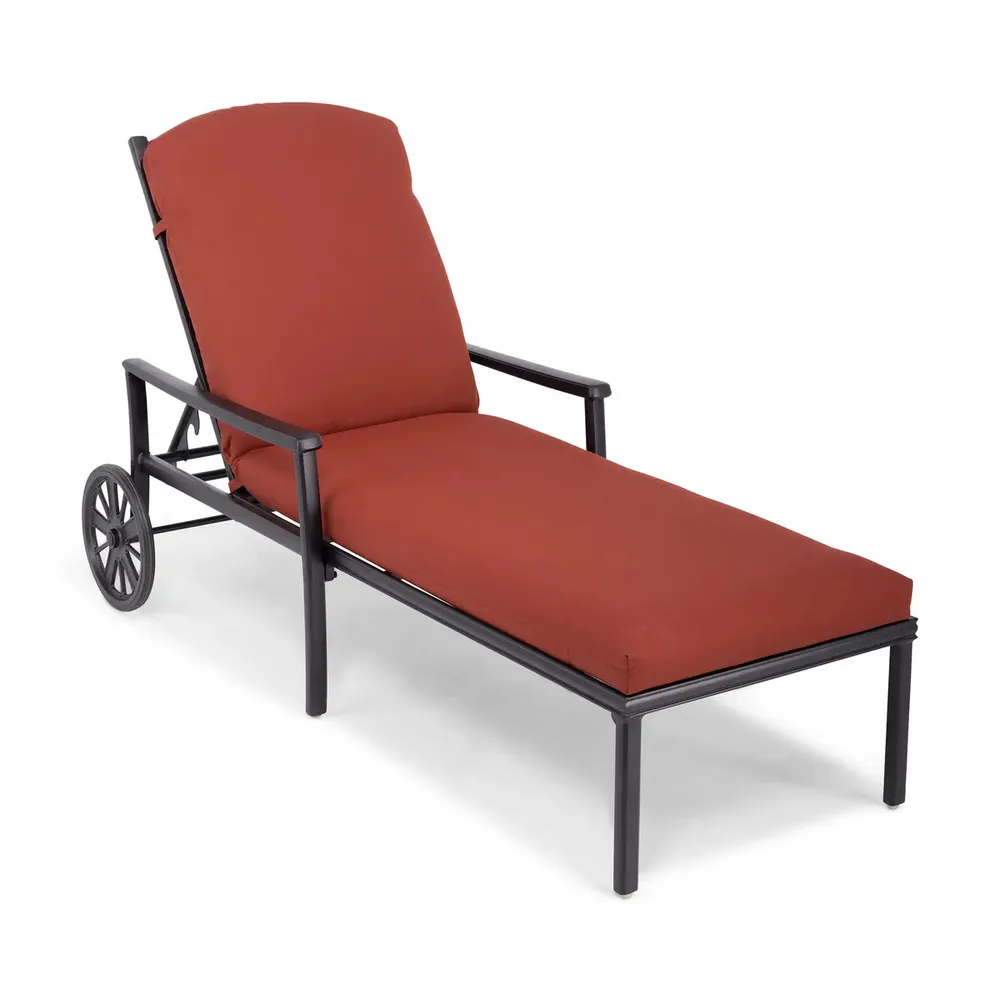Stratford Black Chaise Lounge W/ Cushion