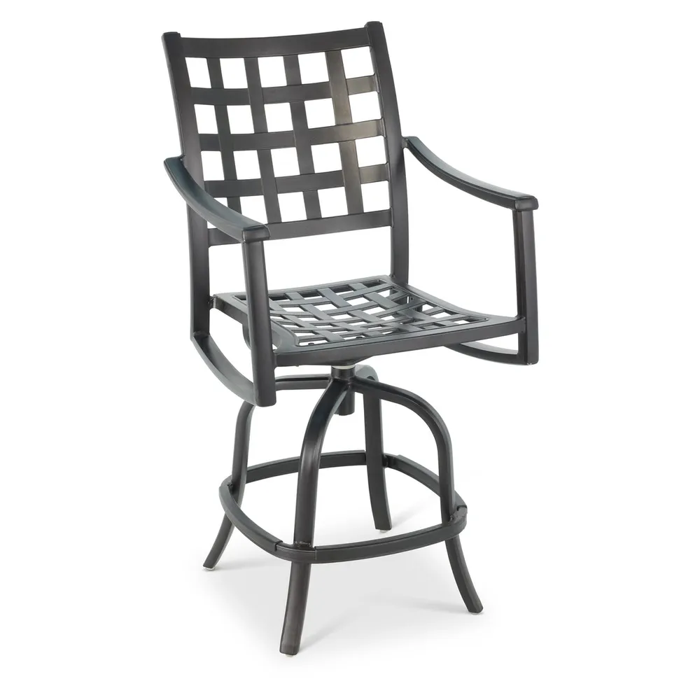 Stratford Black Swivel Counter Height Stool