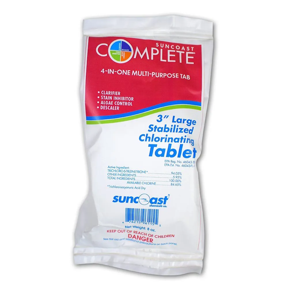 Suncoast Complete Multi-Purpose 8oz Wrapped Chlorine Tablet