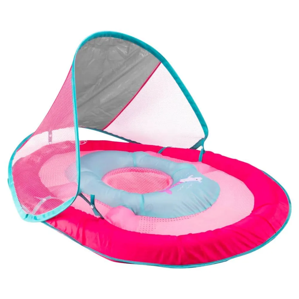 SwimWays Baby Spring Float Sun Canopy – Pink Mermaid Unicorn