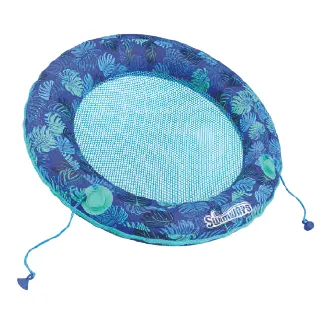 Swimways Spring Float Papasan Blue Tropical Leaf Elite