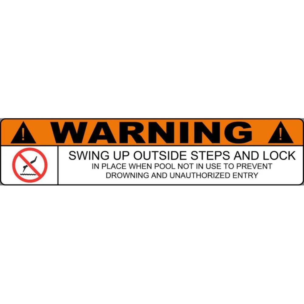 Swing Up Ladder Safety Sign (Aluminum)