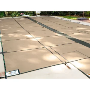 Tara Premium 14′ x 28′ 6R/2R Rectangle Solid Safety Cover w/4×8 CES & Cover Pump, Tn