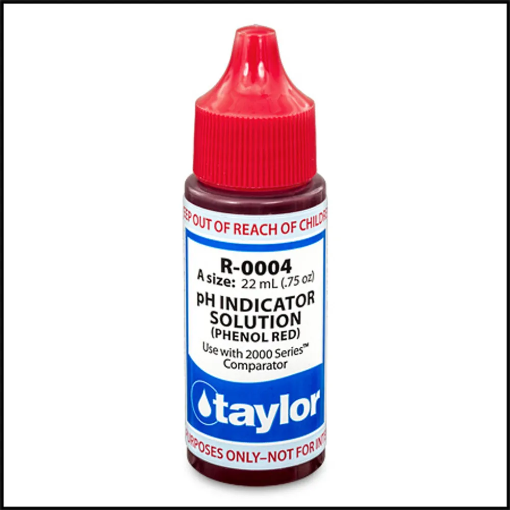 Taylor R-0004 pH Indicator Solution Reagent (Phenol Red) 22 mL
