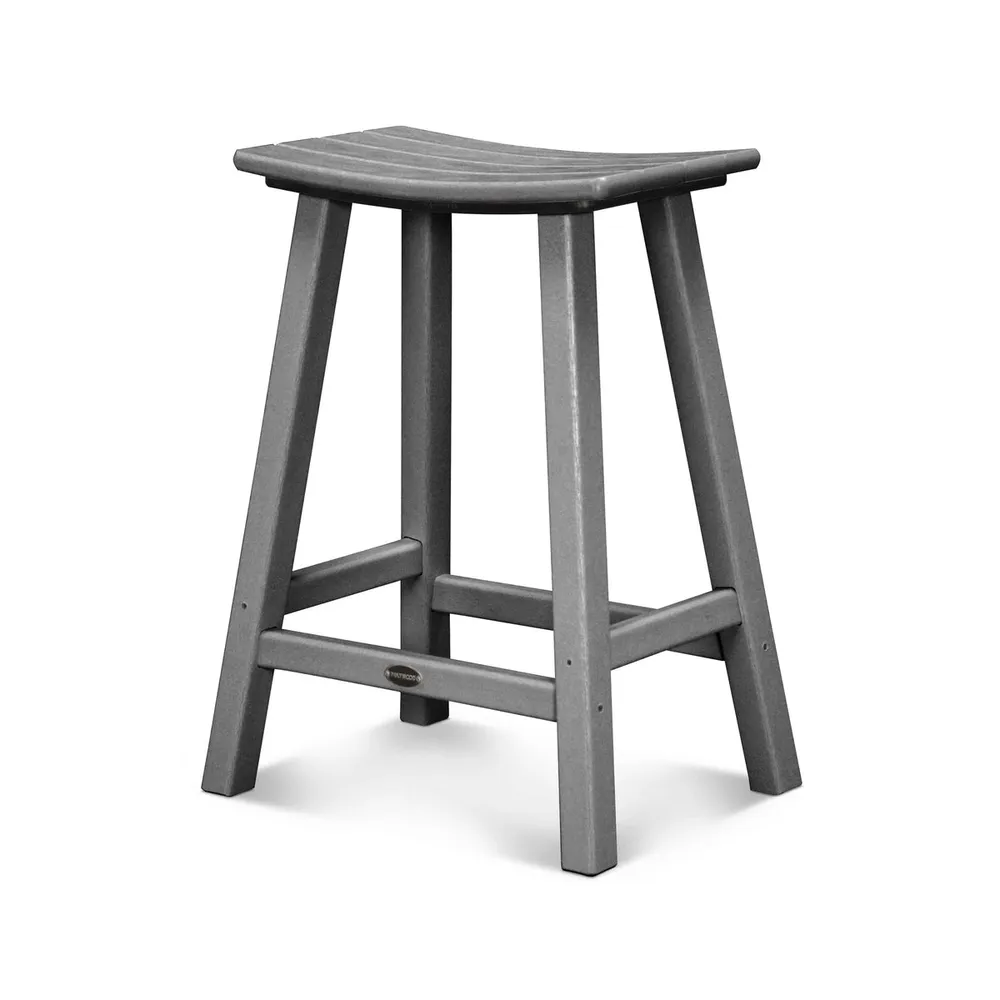 Traditional Saddle Counter Height Stool