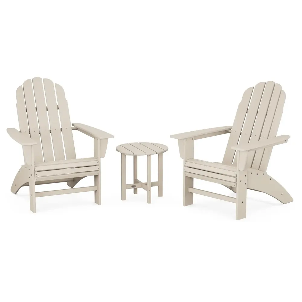 Vineyard 3 Piece Curveback Adirondack Set