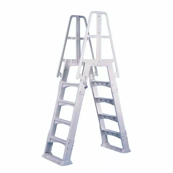 Vinyl Works Slide Lock A-Frame Ladder, Taupe