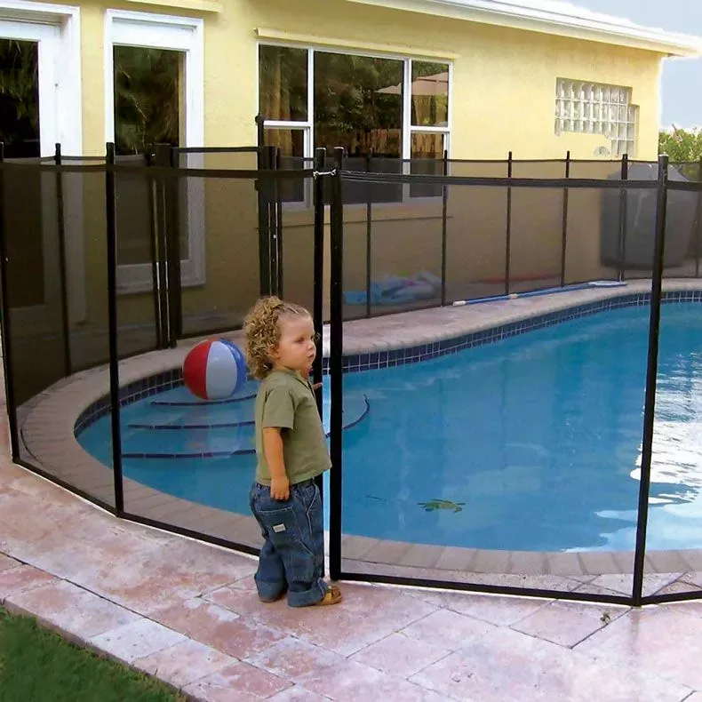 WaterWarden In-ground Safety Fence, 5×12 ft Fence Section and Drilling Guide