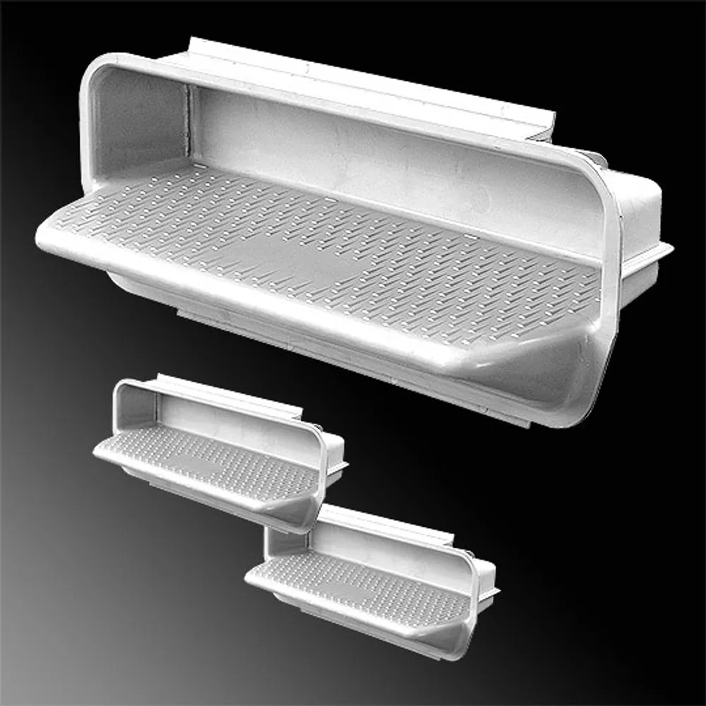 Waterway #532-2010B White Recessed Step- Set of 3