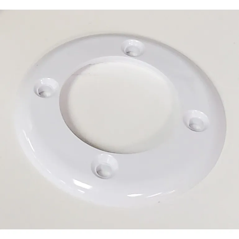 White Inlet Faceplate Cover With Screw Holes